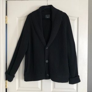 Vince men’s black wool cardigan